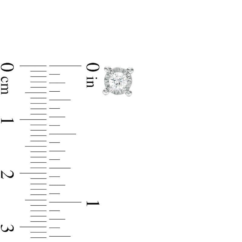 0.33 CT. T.W. Diamond Solitaire Stud Earrings in Sterling Silver