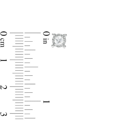 0.33 CT. T.W. Diamond Solitaire Stud Earrings in Sterling Silver