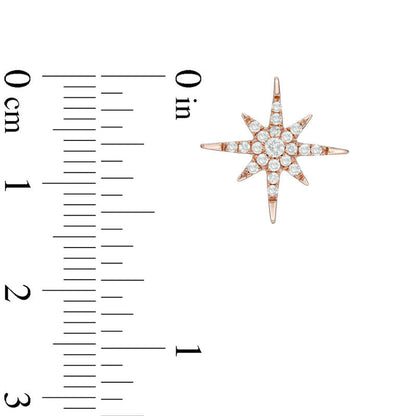 0.25 CT. T.W. Diamond Eight-Point Star Stud Earrings in 10K Rose Gold