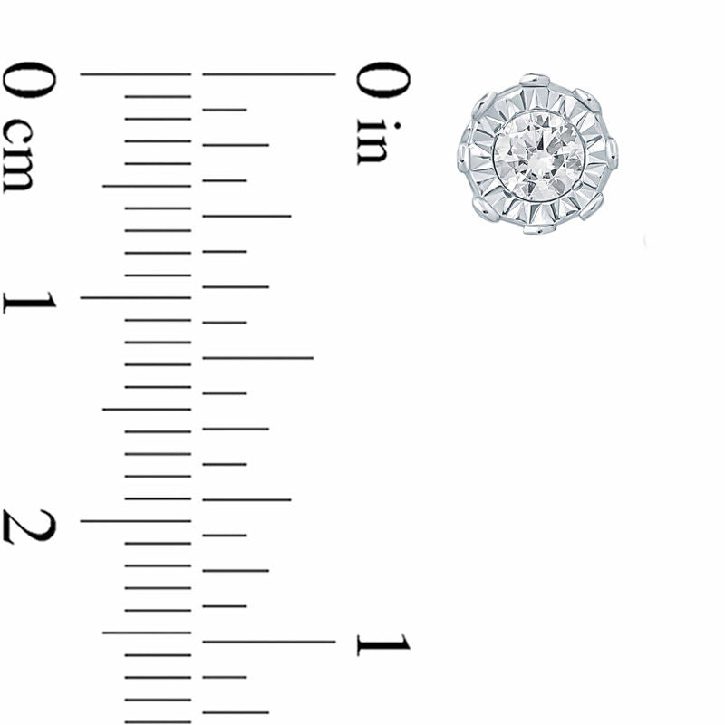 0.25 CT. T.W. Diamond Crown Stud Earrings in 10K White Gold