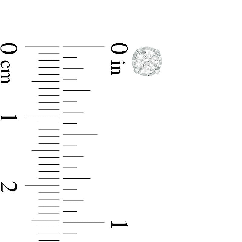 0.33 CT. T.W. Diamond Solitaire Stud Earrings in 10K White Gold