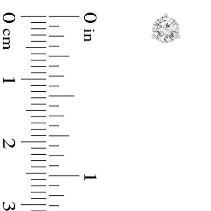 0.33 CT. T.W. Certified Diamond Solitaire Stud Earrings in 14K White Gold (I/SI2)