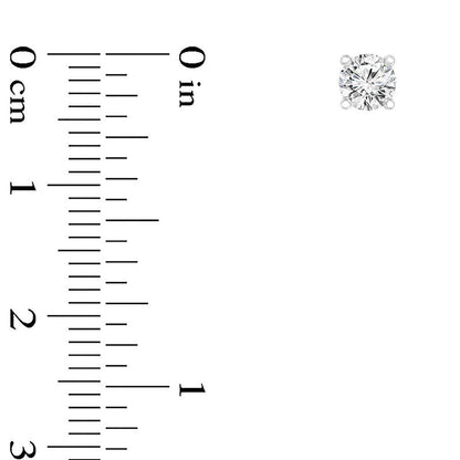 0.33 CT. T.W. Certified Diamond Solitaire Stud Earrings in 14K White Gold (I/SI2)