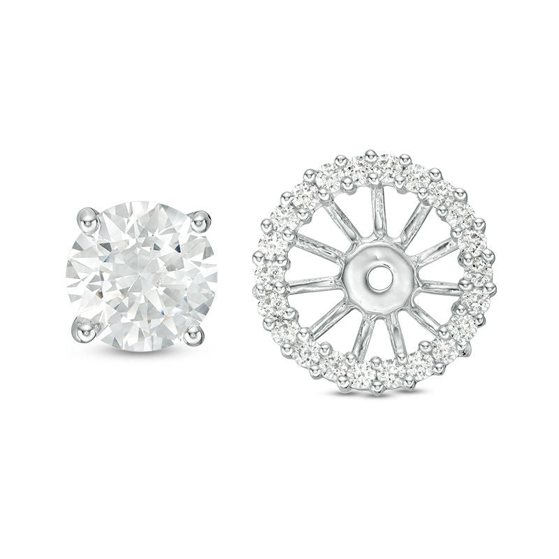 0.63 CT. T.W. Diamond Frame Earring Jackets in 14K White Gold