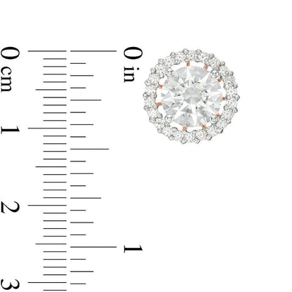 0.63 CT. T.W. Diamond Frame Earring Jackets in 14K Rose Gold