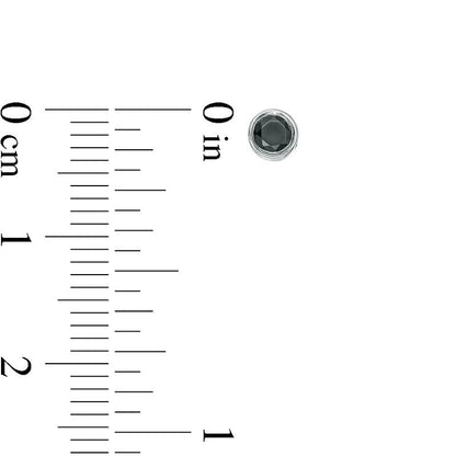 0.25 CT. T.W. Enhanced Black Diamond Bezel-Set Solitaire Stud Earrings in 10K White Gold