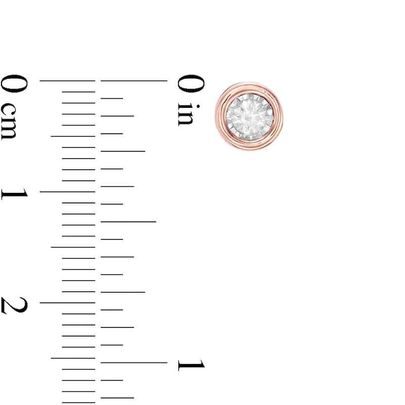 0.25 CT. T.W. Diamond Solitaire Stud Earrings in 14K Rose Gold