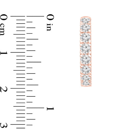 2 CT. T.W. Diamond Inside-Out Huggie Hoop Earrings in 10K Rose Gold