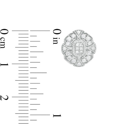 0.38 CT. T.W. Composite Diamond Frame Stud Earrings in 10K White Gold