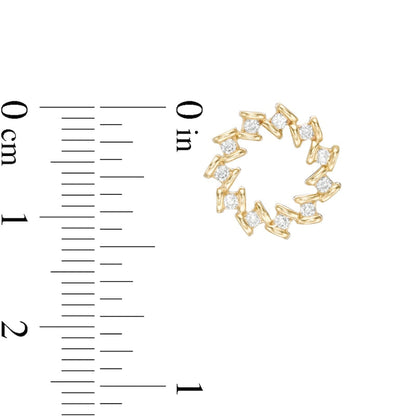 0.25 CT. T.W. Diamond Windmill Stud Earrings in 10K Gold