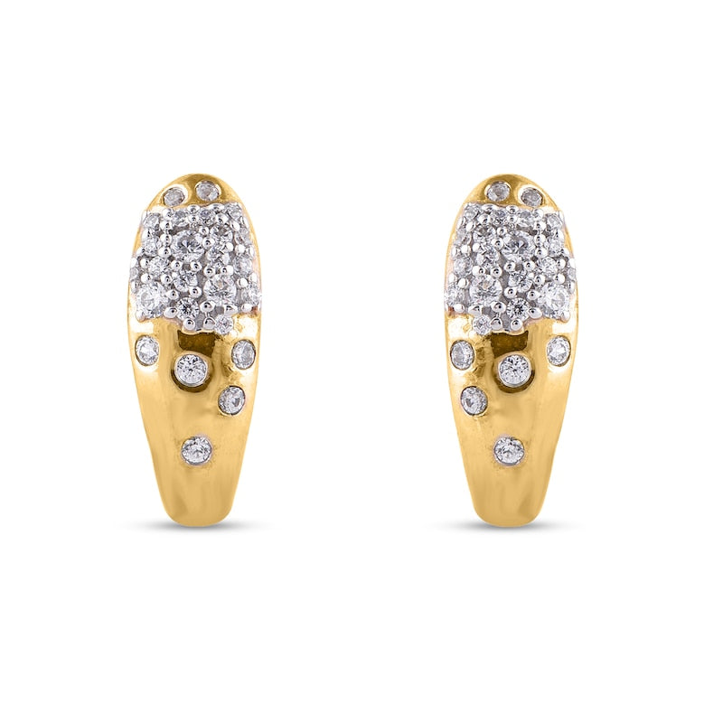0.25 CT. T.W. Composite Diamond Hoop Earrings in 10K Gold