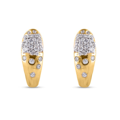 0.25 CT. T.W. Composite Diamond Hoop Earrings in 10K Gold