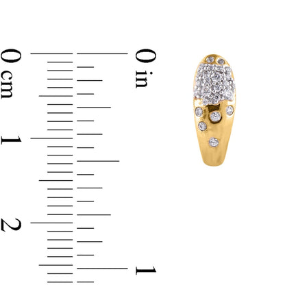 0.25 CT. T.W. Composite Diamond Hoop Earrings in 10K Gold