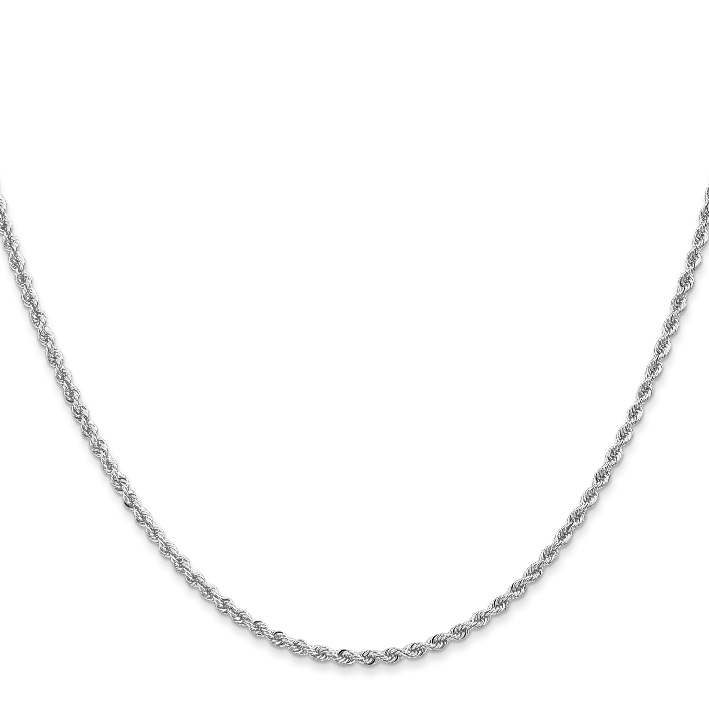 14k Yellow Gold 2mm Regular Rope with Lobster Clasp Chain Necklace
