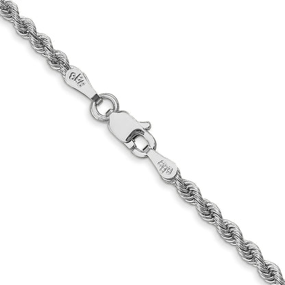 14k Yellow Gold 30 inch 2.5mm Regular Rope with Lobster Clasp Chain Necklace