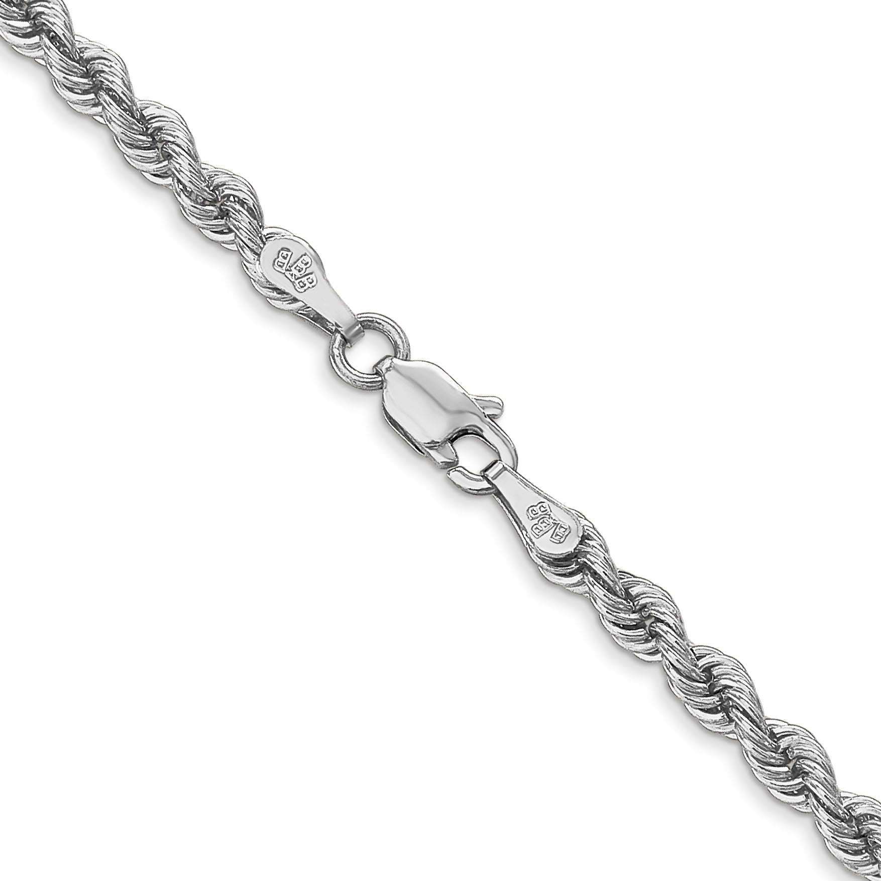14k Yellow Gold 16 inch 3mm Regular Rope with Lobster Clasp Chain Necklace