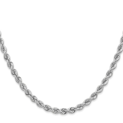 14k Yellow Gold 4mm Regular Rope with Lobster Clasp Chain Necklace