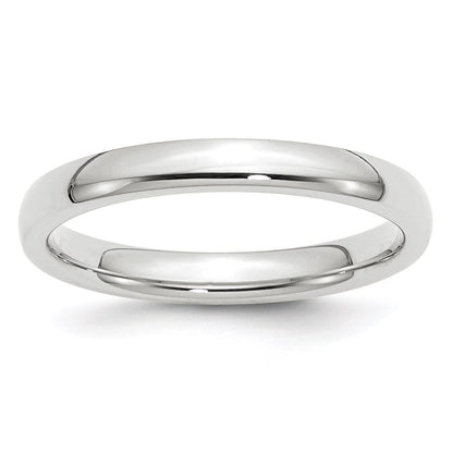 10k White Gold 3mm Standard Weight Comfort Fit Wedding Band Ring