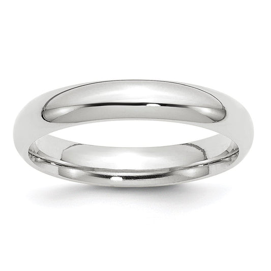 18k White Gold 4mm Standard Weight Comfort Fit Wedding Band Ring