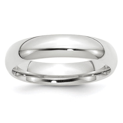 10k White Gold 5mm Standard Weight Comfort Fit Wedding Band Ring