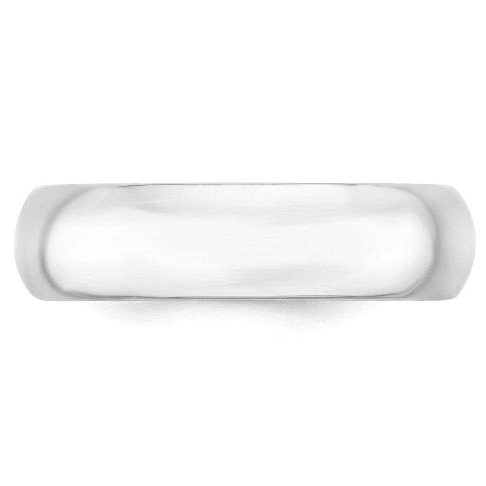 18k White Gold 6mm Standard Weight Comfort Fit Wedding Band Ring