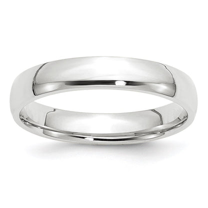18k White Gold 4mm Lightweight Comfort Fit Wedding Band Ring