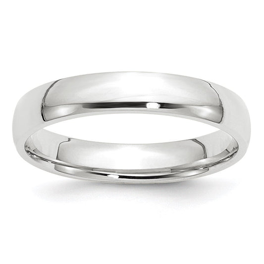 18k White Gold 4mm Lightweight Comfort Fit Wedding Band Ring