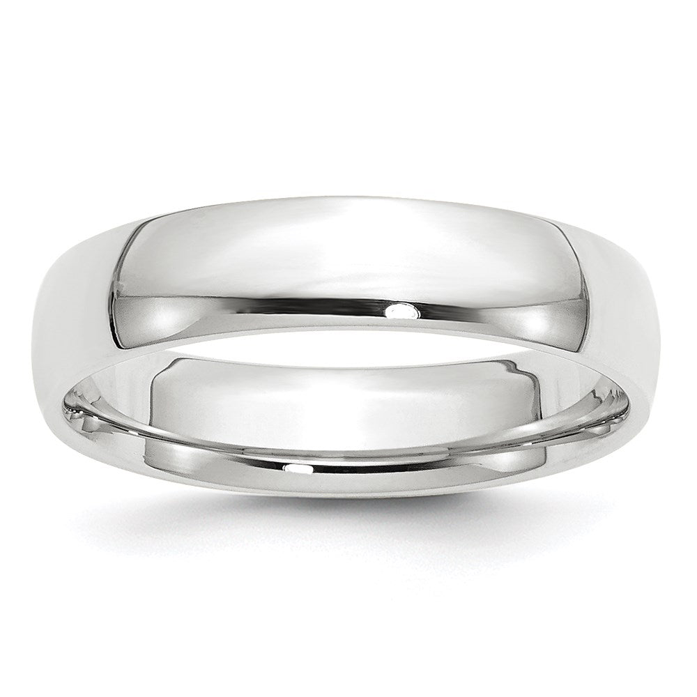 18k White Gold 5mm Lightweight Comfort Fit Wedding Band Ring