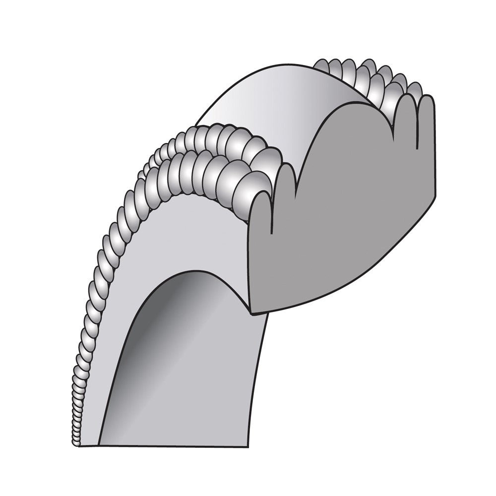 10k White Gold 5mm Double Milgrain Comfort Fit Wedding Band Ring