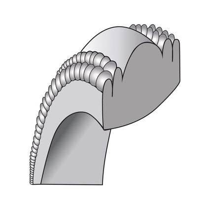 10k White Gold 7mm Double Milgrain Comfort Fit Wedding Band Ring