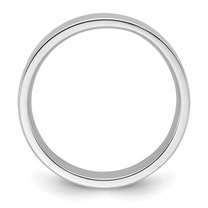 10k White Gold 5mm Standard Weight Flat Comfort Fit Wedding Band Ring
