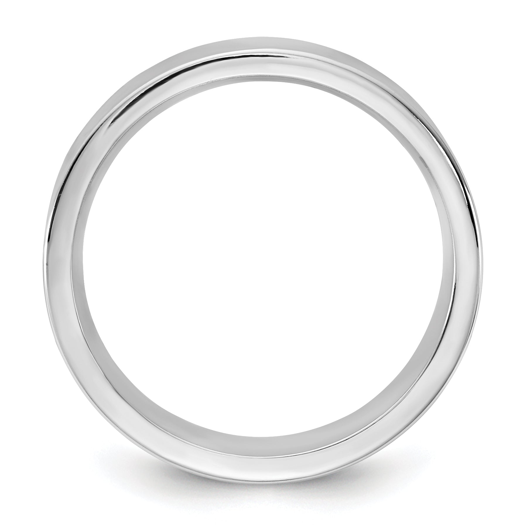 10K White Gold 10Kw 5.5mm Standard Flat Comfort Fit Band Size 7