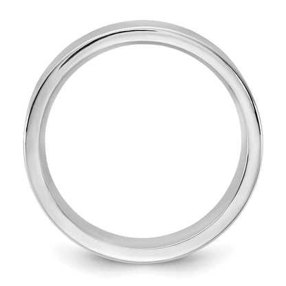 10K White Gold 10Kw 5.5mm Standard Flat Comfort Fit Band Size 7