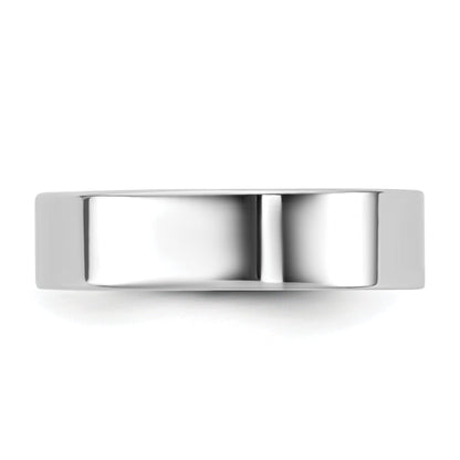 10K White Gold 10Kw 5.5mm Standard Flat Comfort Fit Band Size 7