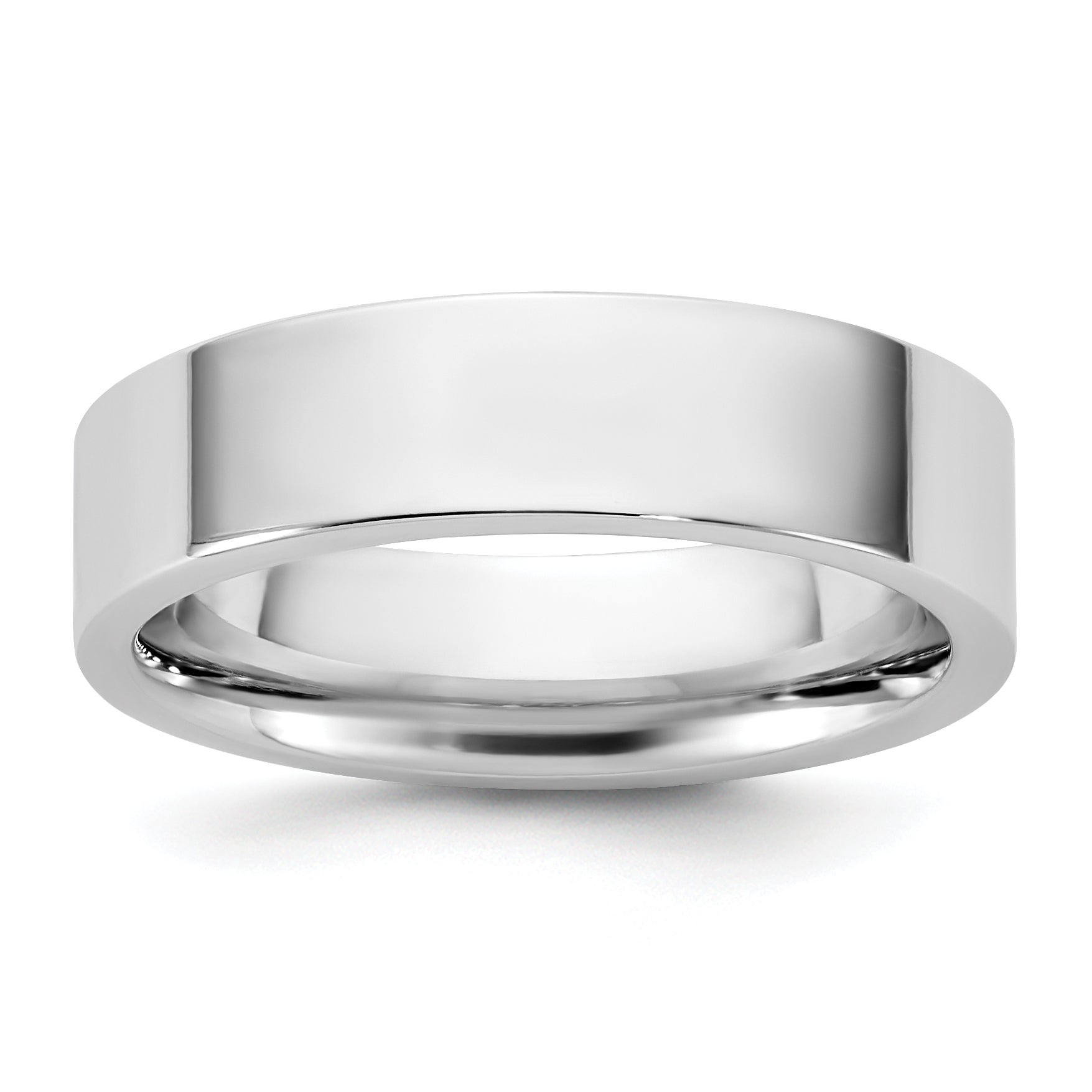 10K White Gold 10Kw 5.5mm Standard Flat Comfort Fit Band Size 7