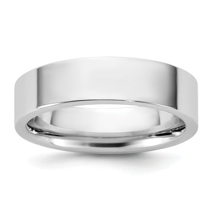 10K White Gold 10Kw 5.5mm Standard Flat Comfort Fit Band Size 7