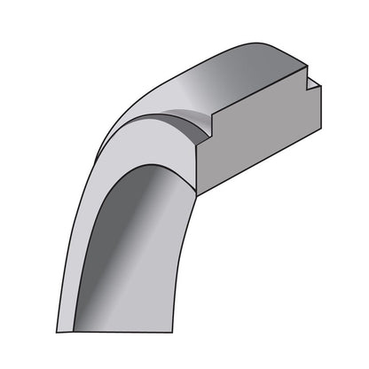 18k White Gold 8mm Flat with Step Edge Wedding Band Ring