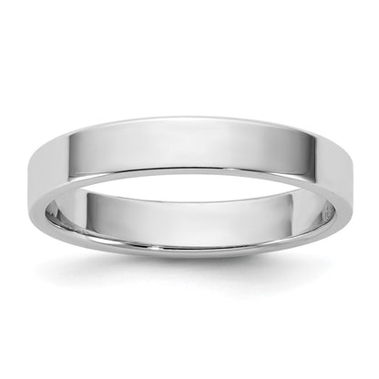 10K White Gold 10Kw 3.5mm Lightweight Flat Band Size 14