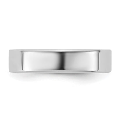 10K White Gold 10Kw 4.5mm Lightweight Flat Band Size 13
