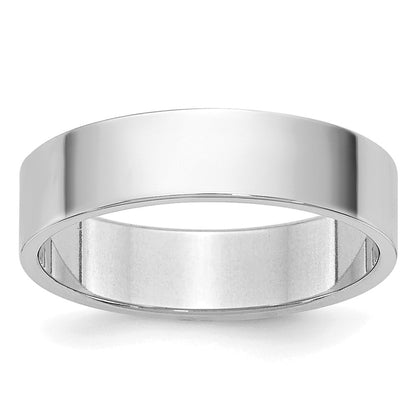10K White Gold 10Kw 4.5mm Lightweight Flat Band Size 13