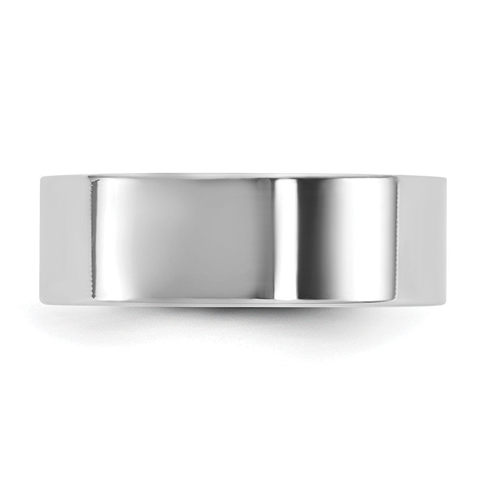 10K White Gold 10Kw 6.5mm Lightweight Flat Band Size 7.5
