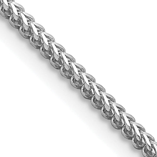 14K White Gold 24 Inch 1.5mm Franco With Lobster Clasp Chain Necklace