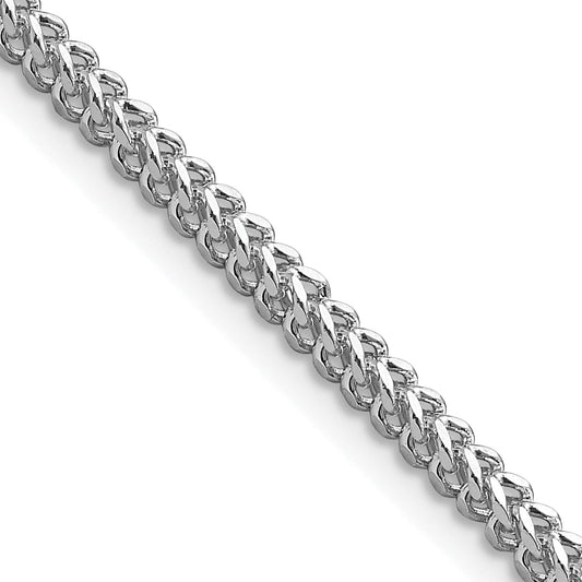 14K White Gold 20 Inch 2.3mm Franco With Lobster Clasp Chain Necklace