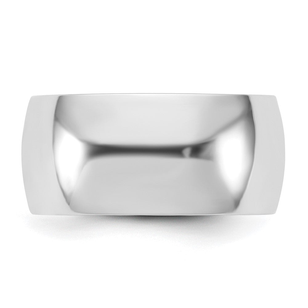 10K White Gold 10Kw 9mm Lightweight Half Round Band Size 12.5
