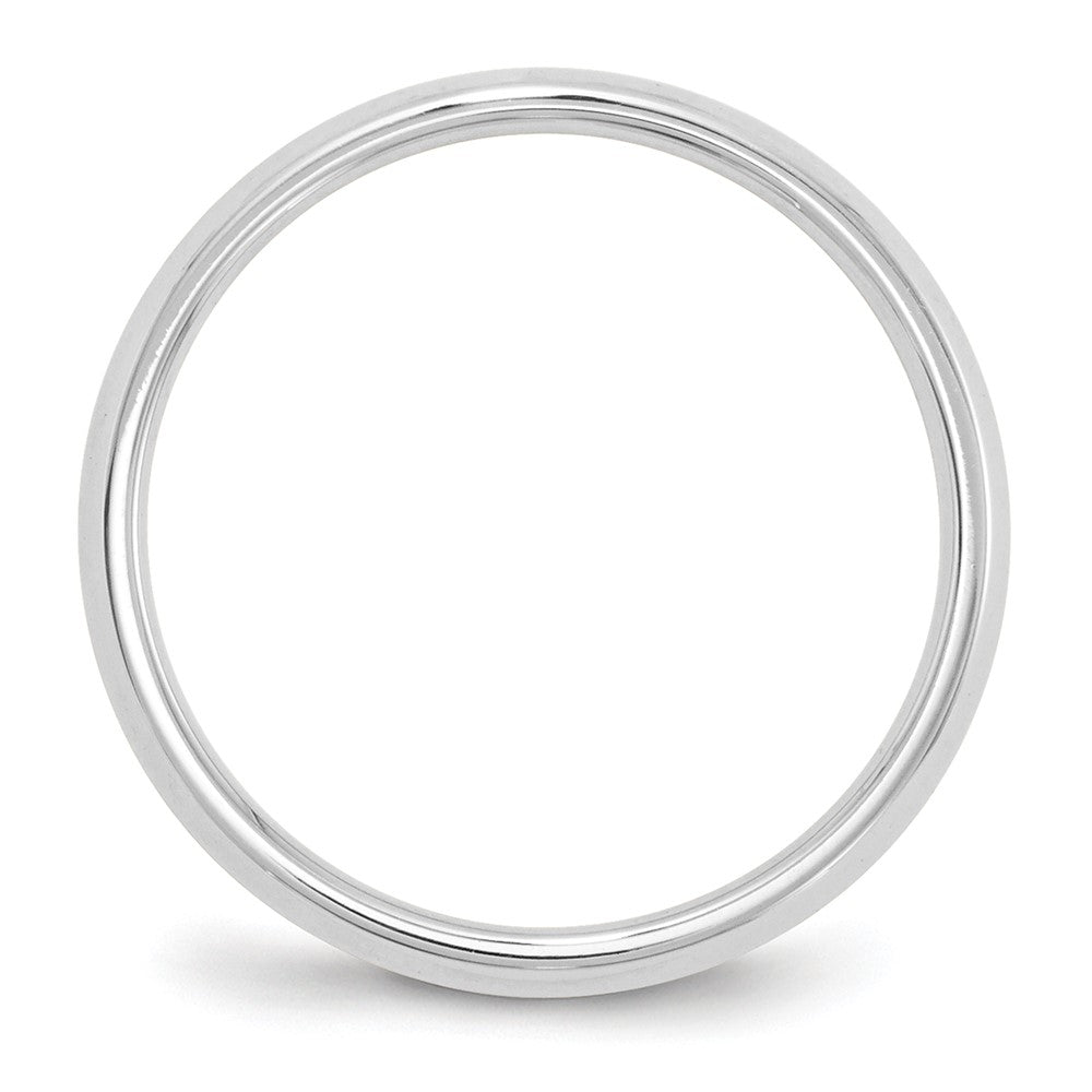10k White Gold 6mm Knife Edge Comfort Fit Wedding Band Ring