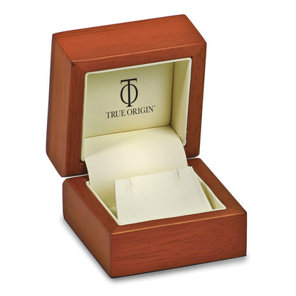 14K White Gold True Origin Men'S 3/4 Carat Lab Grown Diamond Vs D E F Cross Dog Tag Pendant