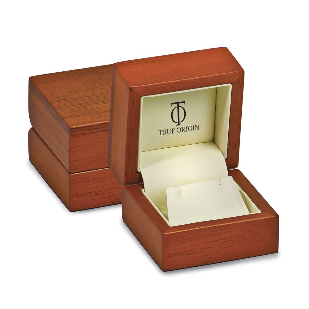 14K Yellow Gold True Origin Men'S 1/2 Carat Lab Grown Diamond Vs D E F Cross Dog Tag Pendant