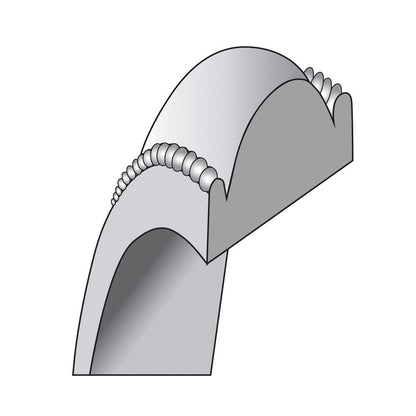 18k White Gold 3mm Milgrain Half Round Wedding Band Ring