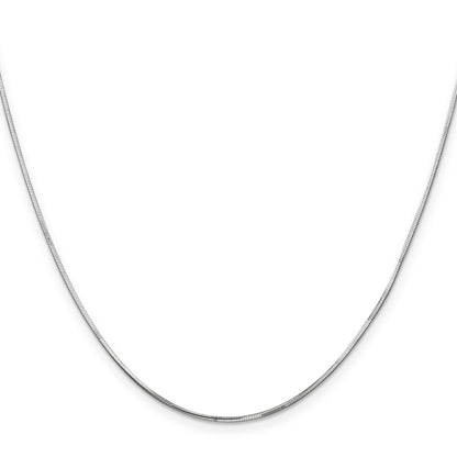 14K White Gold 30 Inch .9mm Octagonal Snake With Lobster Clasp Chain Necklace