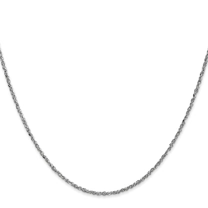14K White Gold 20 Inch 1.7mm Ropa With Lobster Clasp Chain Necklace